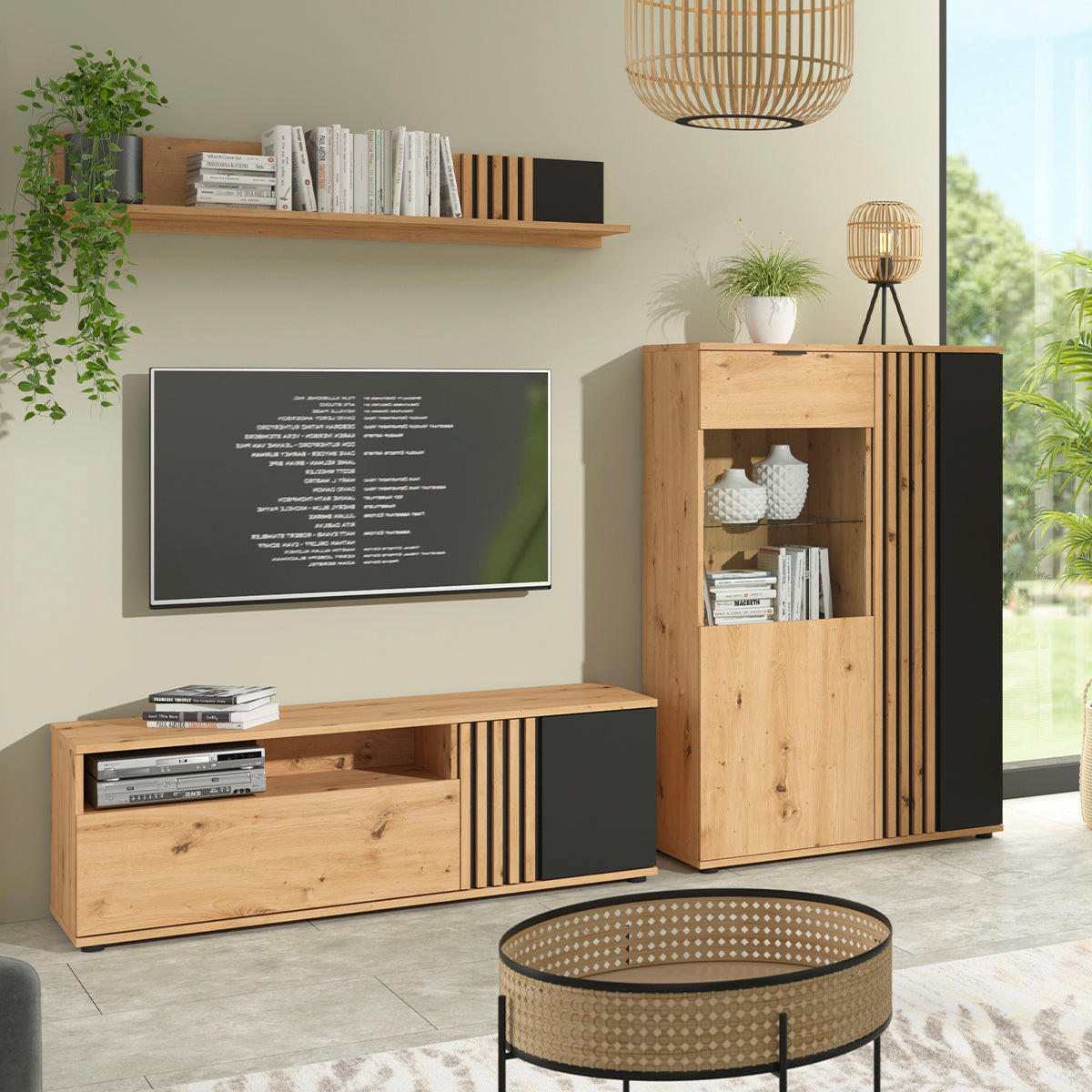 TV-MÖBEL Ezra Holz - Braun, Holzwerkstoff (135/46/40cm) - Petits-meubles