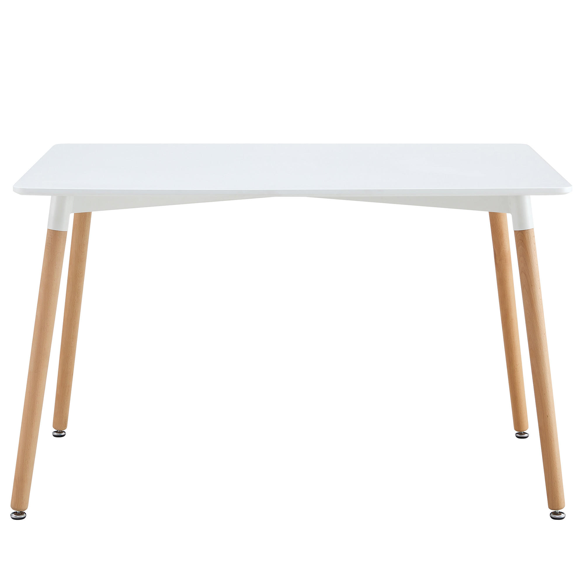 ESSTISCH Lora Natur - Weiß 80 x 120 - Braun, Holz (120/80/74cm) - Kenay Home