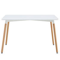 ESSTISCH Lora Natur - Weiß 80 x 120 - Braun, Holz (120/80/74cm) - Kenay Home