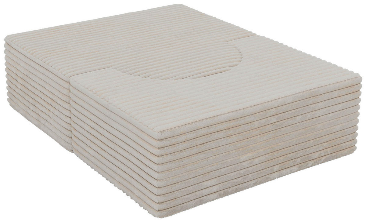 ROZKLÁDACÍ pěnové křeslo SANOA - Béžová Manšestr - béžová, textil (100/68/96cm) - MKS