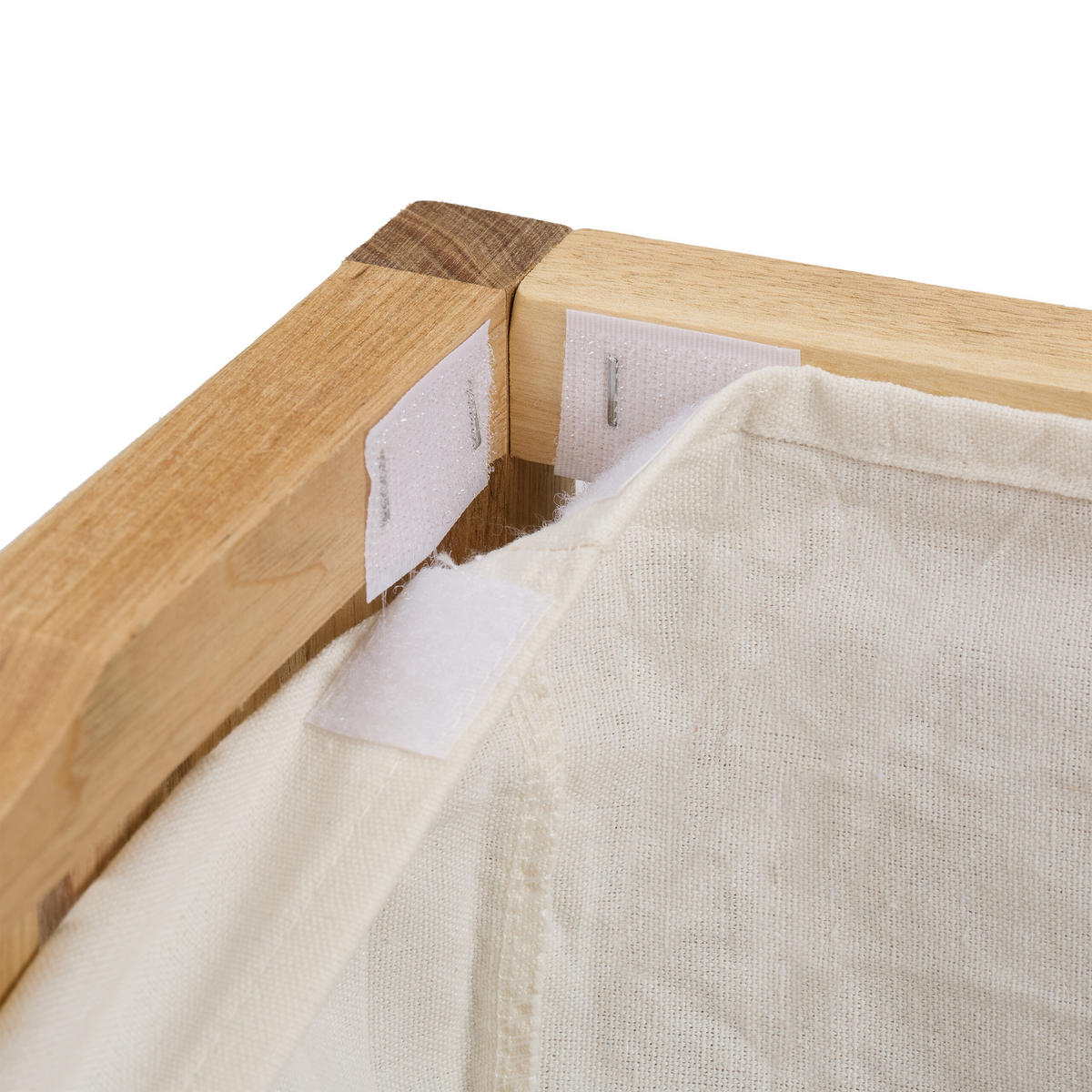 WÄSCHETRUHE - Hellbraun, Holz/Textil (100/50/38cm) - Relaxdays