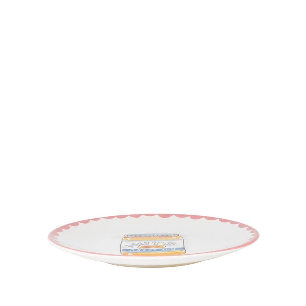 TELLER Erdnussbutter in Bunt - 22cm - Multicolor, Keramik (21.8/21.8/2.5cm) - Blond Amsterdam