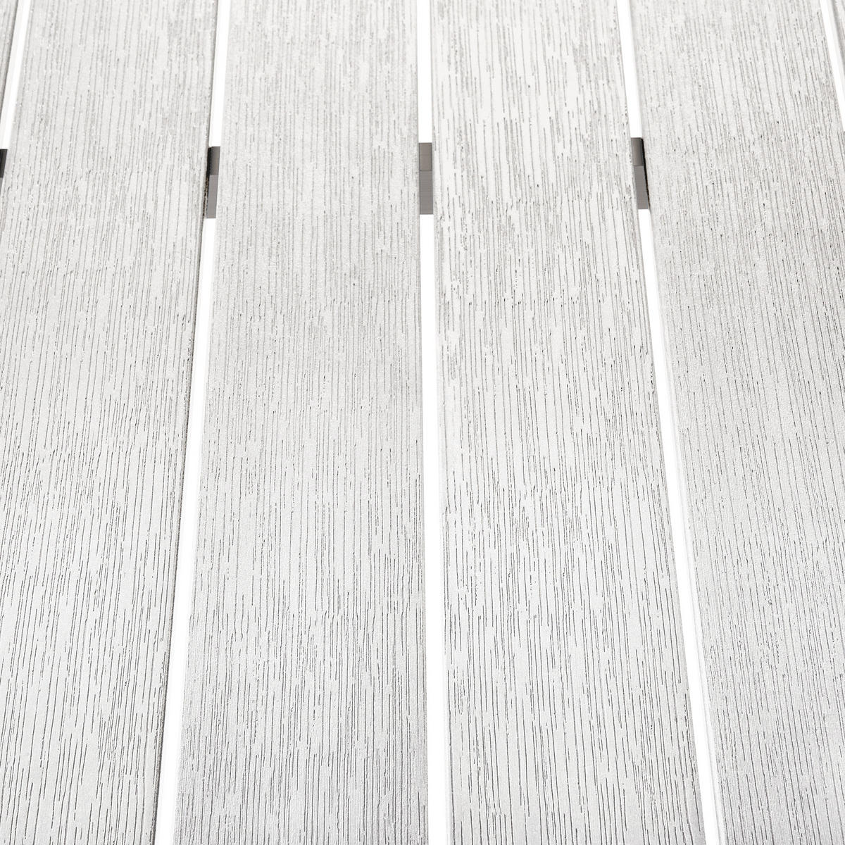GARTENSTUHL 6er-Set Kunstholz weiß Vernio - Weiß, Kunststoff (54/88/57cm) - Beliani