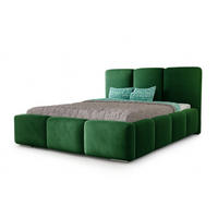 POLSTERBETT ROYAL, 160 x 200 cm mit Bettkasten und Lattenrost aus Metall, Velourstoff, Frabe: Grün - Grün, Holz/Kunststoff (160/200cm) - Agmat-Furniture