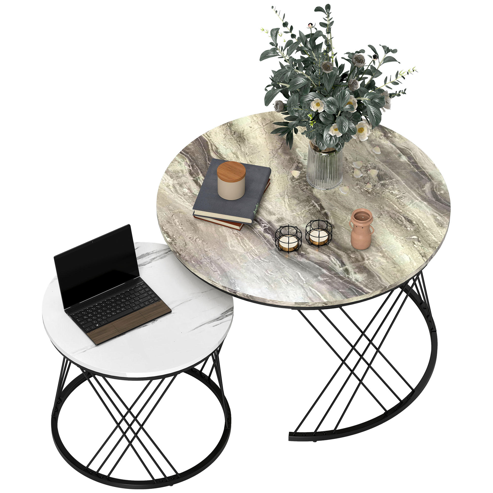 BEISTELLTISCH Grau 70.0/70.0/46.5cm - Grau, Holzwerkstoff (70/70/46.5cm)