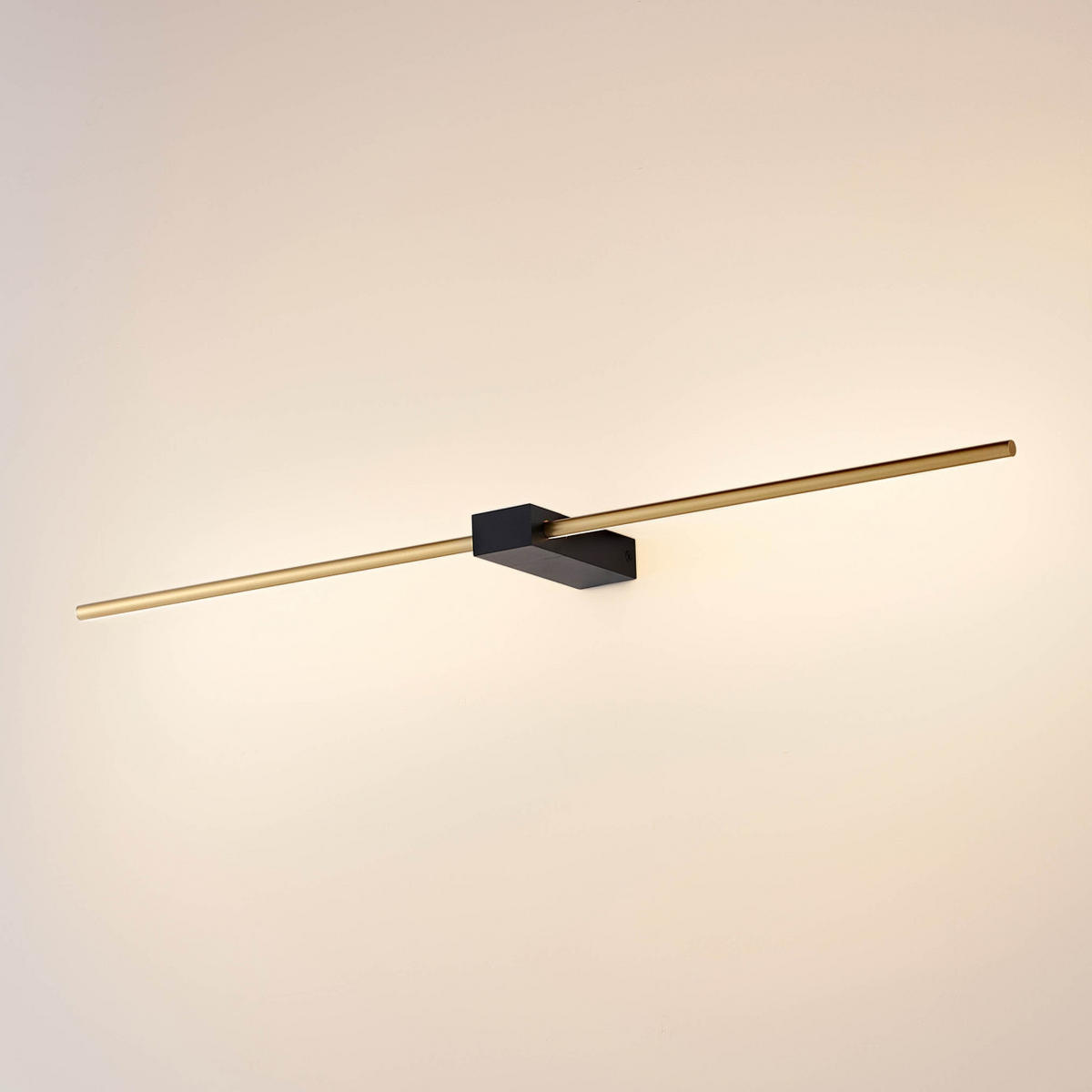 WANDLEUCHTE Edeline, Schwarz und gold, 80cm - Goldfarben, Metall (13/80/13cm) - KOSILUM