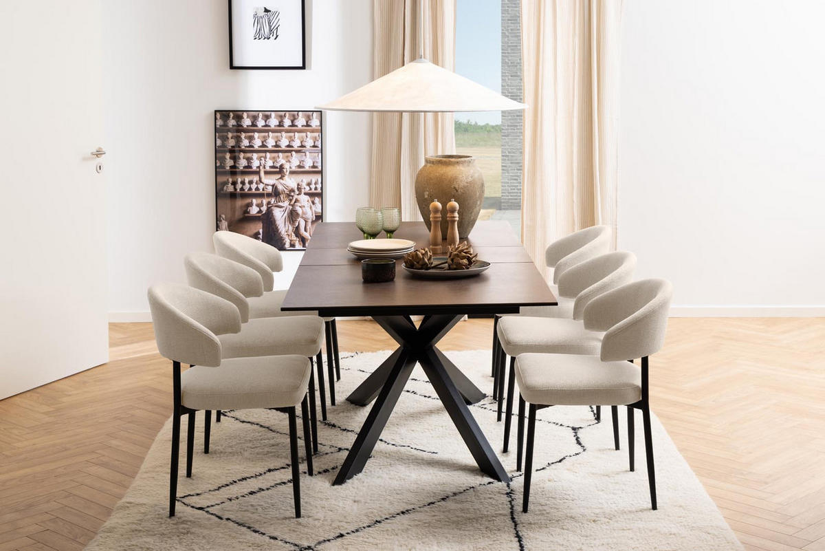 ESSTISCH 90x168/210 cm inkl. 1 Zusatzplatte braun - Braun, Holzwerkstoff (90/210/76cm) - ebuy24
