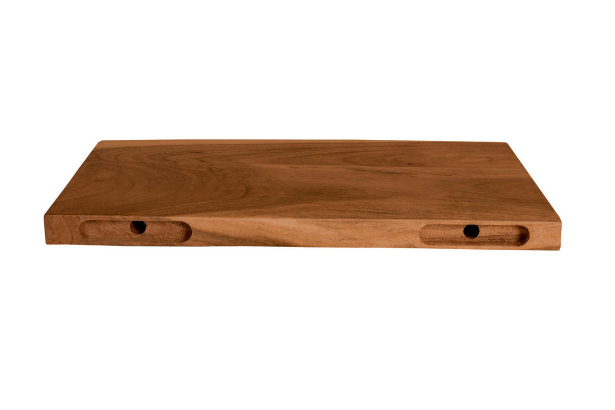 WANDREGAL AMANDA - Braun/Akaziefarben, Holz (50/3/20cm) - SAM