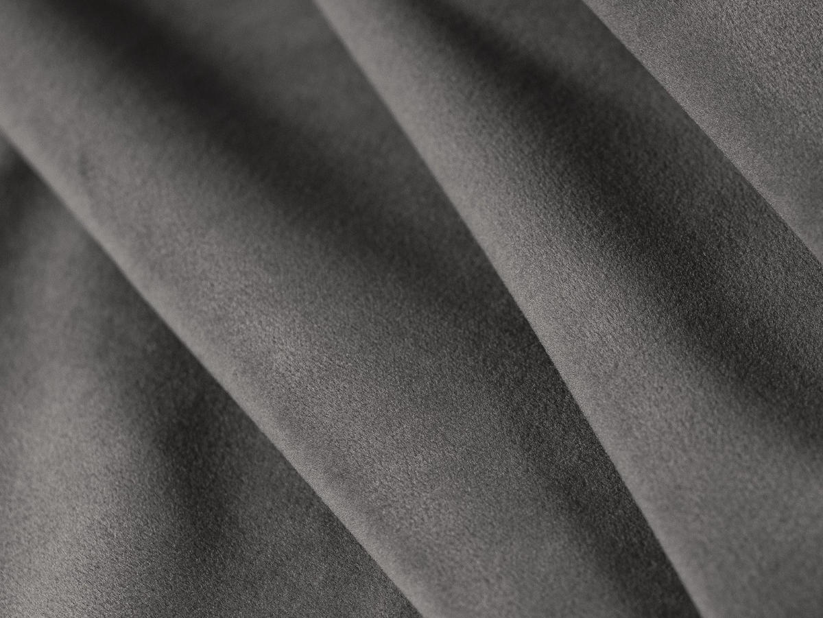 ECKSOFA links Jodie aus Samt grau 5 Sitzplätze - Grau, Textil (166/341cm) - Micadoni