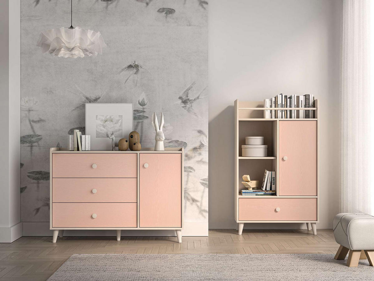 KOMMODE – 120 cm – Mevel – Grau - Grau, Holzwerkstoff (120/85/40cm) - hi-markt
