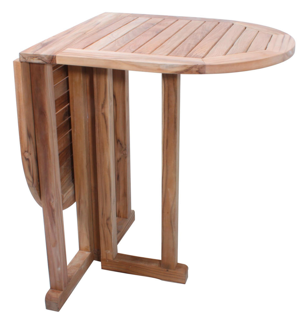 BALKONTISCH Martin oval klappbar Gartentisch - Braun, Holz (120/60/75cm) - DELUKE