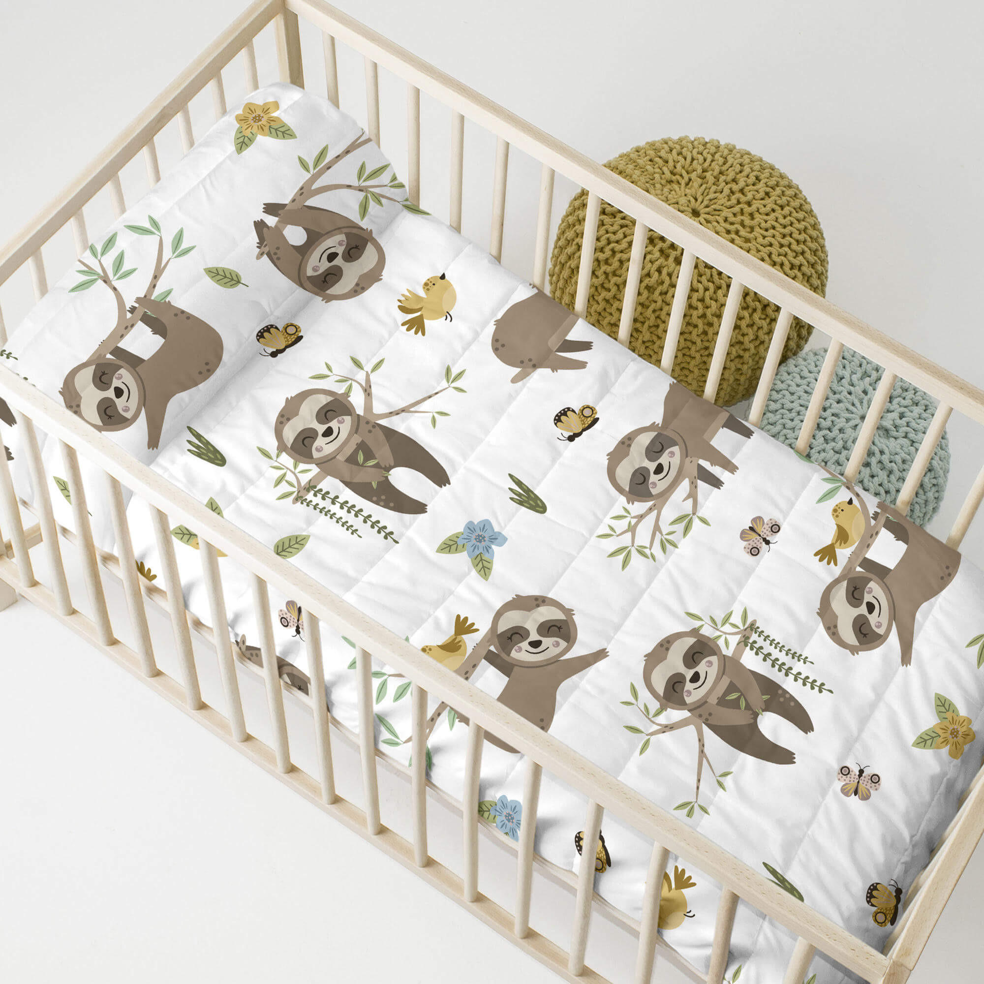 TAGESDECKE happy sloth 100x130 cm (kinderbett) mehrfarbig - Multicolor, Textil (100/130cm) - Happy Friday