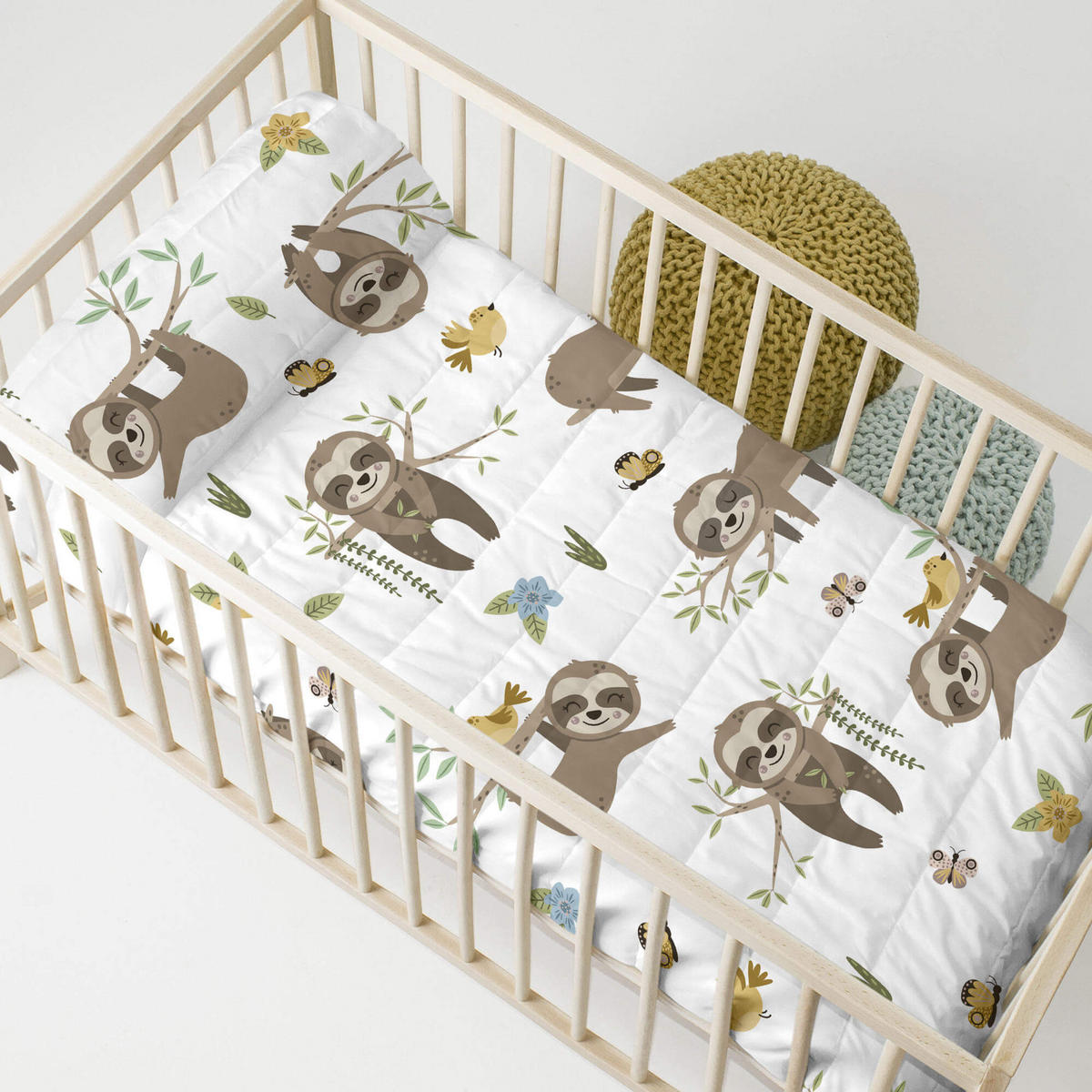 TAGESDECKE happy sloth 100x130 cm (kinderbett) mehrfarbig - Multicolor, Textil (100/130cm) - Happy Friday