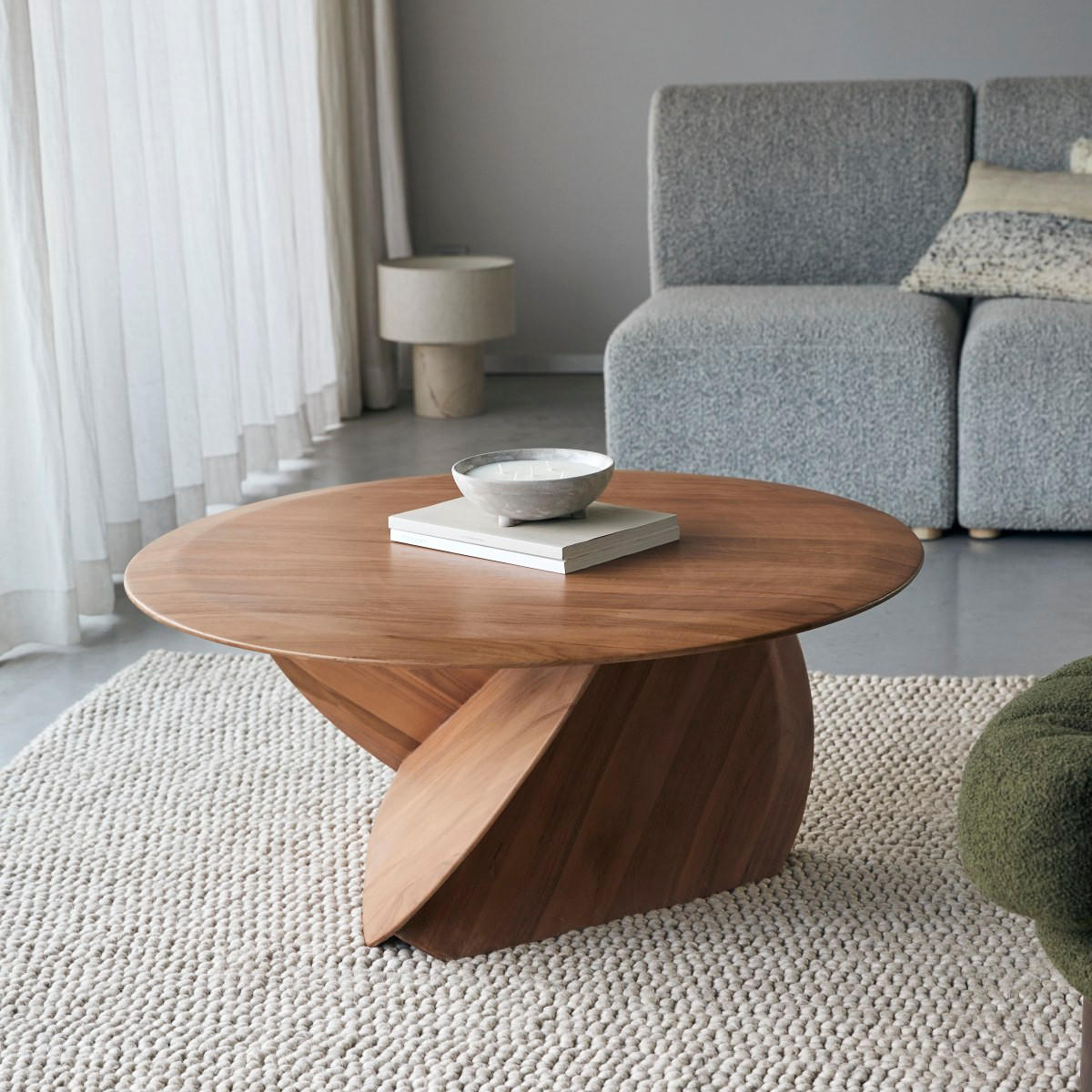 COUCHTISCH Gonzague Natur aus Teak - Naturfarben, Holz (97/97/42cm) - Tikamoon