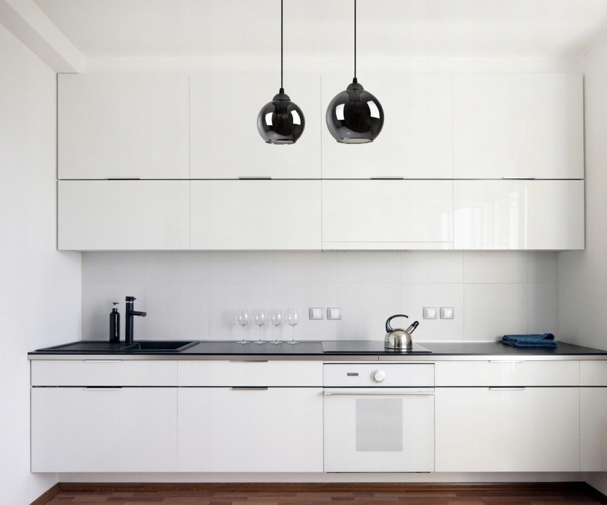 PENDELLEUCHTE HAGEN - Transparent/Anthrazit, Glas/Metall (18/30/80cm) - kiki design