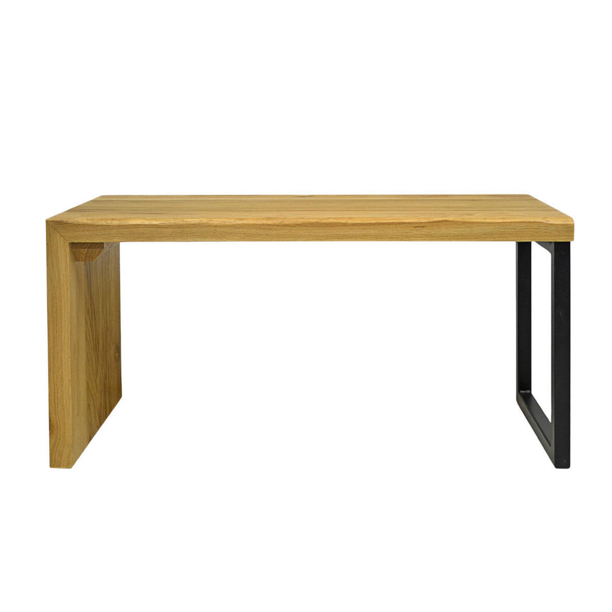 MASSIVHOLZBANK ohne Lehne fürs Wohnzimmer HUGON - Eichefarben, Holz (105/45/40cm) - Rawood Furniture