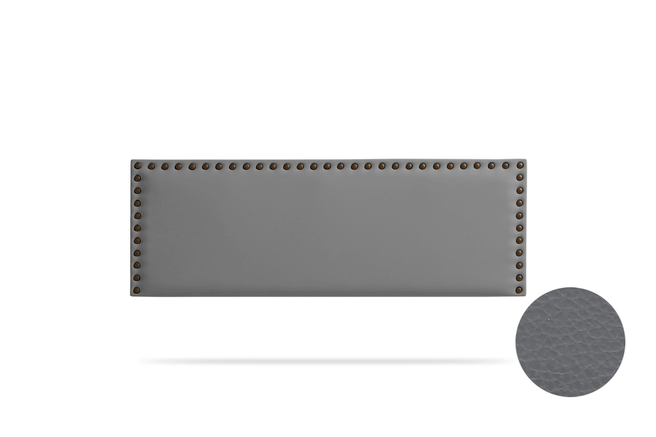 Kopfteil gepolstert MODENA Kunstleder 145x55x8 cm - Dunkelgrau - Moonia - Dunkelgrau, Holz (145/8/55cm)