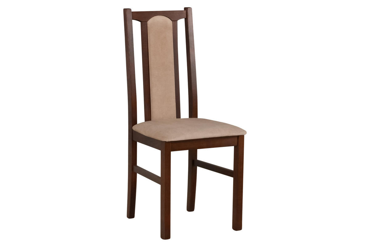STUHL KOLGA (4er Set) - Beige/Walnussfarben, Holz (43/94/40cm) - Leaf Design
