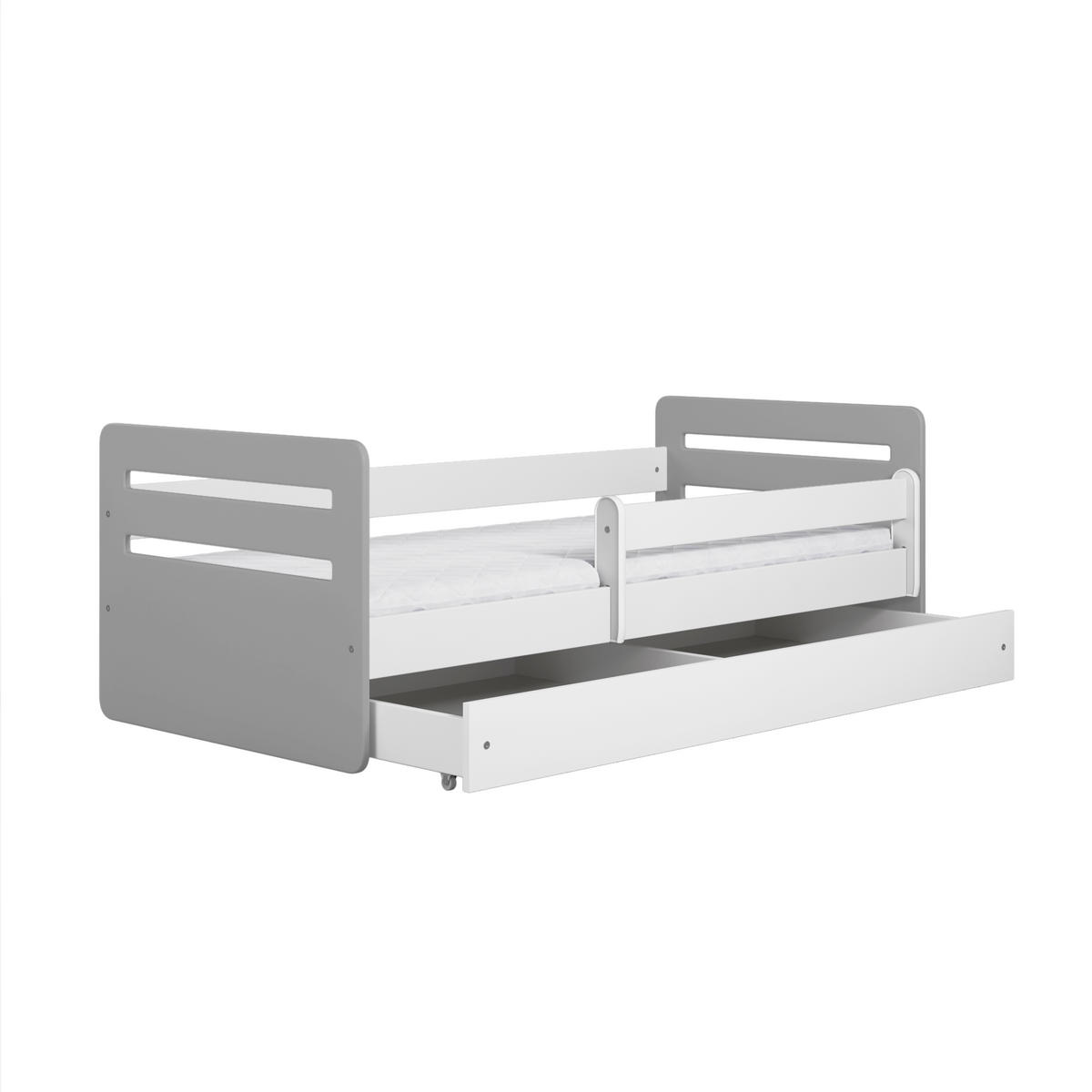 KINDERBETT Tomi MIX mit Schublade und Matratze 90/65/144 - Grau, Holzwerkstoff (80/140cm) - RAUMHIRSCH FURNITURE