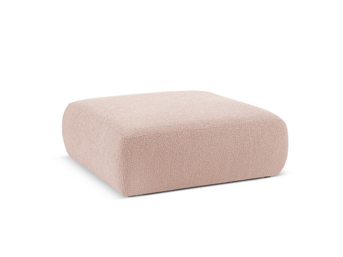 POUF Molino aus Boucle puderrosa - Pink, Textil (100/36/100cm) - Micadoni