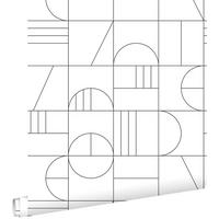TAPETE Art Decó Muster 53 cm x 10.05 m - Weiß, Papier (53/1000cm) - ESTAhome