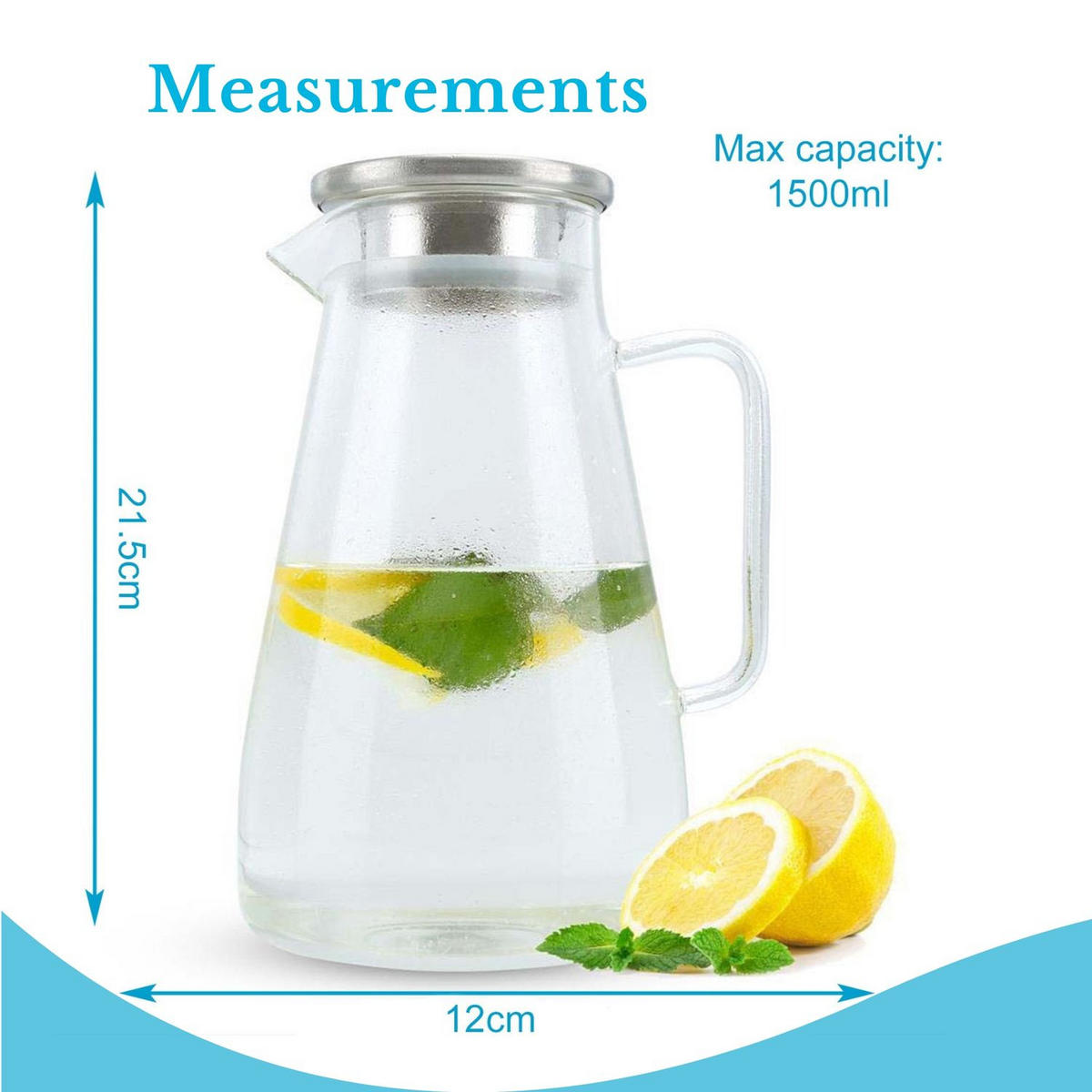 KARAFFE - Transparent, Glas (1.5L) - Intirilife
