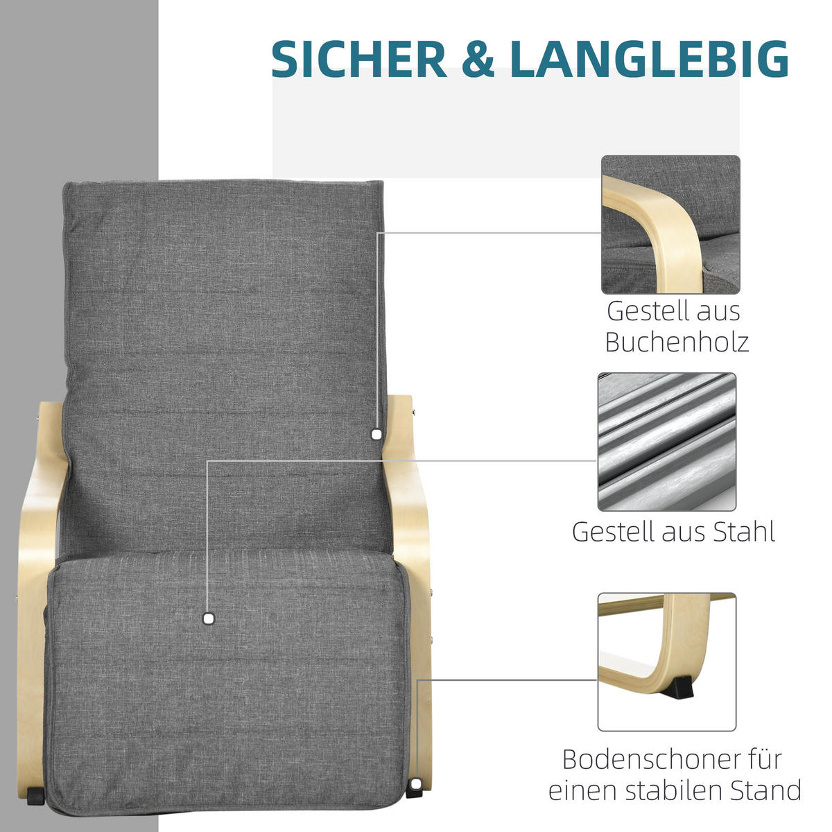 ARMLEHNSTUHL Grau 66.5/94.0/100.0 cm - Grau, Textil (94/100/66.5cm)