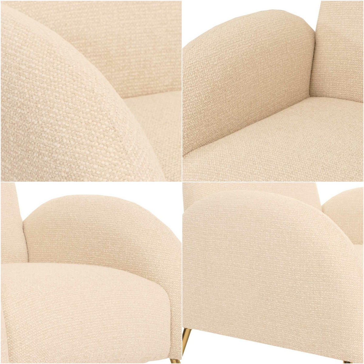 LOUNGE-SESSEL Cremeweiß - Weiß, Textil (74/88/77cm) - MCW