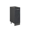 APOTHEKESCHRANK R-Line Schwarz Beton 30 cm ohne Arbeitsplatte - Anthrazit/Schwarz, Holzwerkstoff (30/81.6/46cm) - Vicco