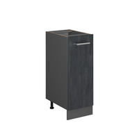 APOTHEKESCHRANK R-Line Schwarz Beton 30 cm ohne Arbeitsplatte - Anthrazit/Schwarz, Holzwerkstoff (30/81.6/46cm) - Vicco