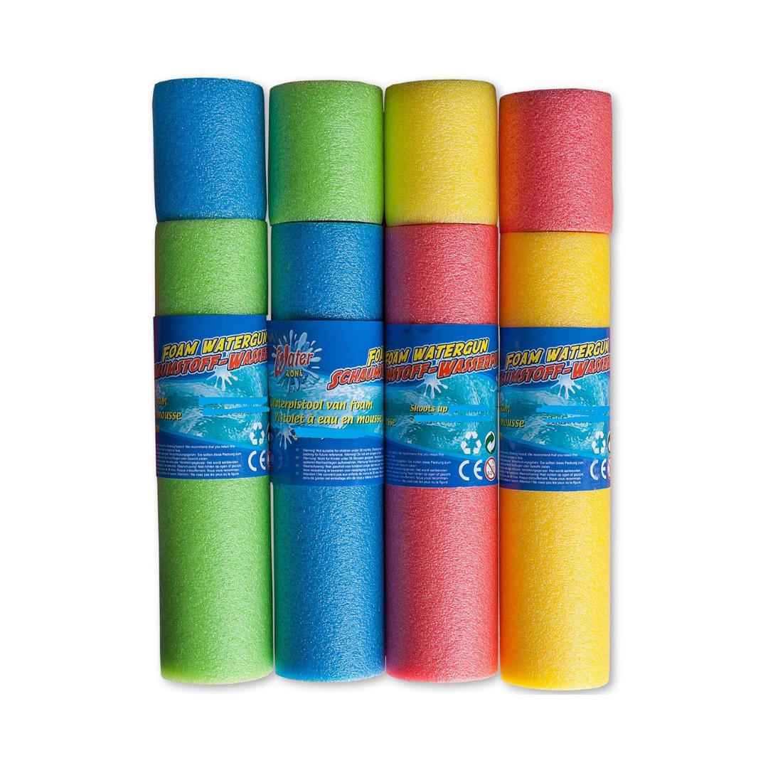 POOLKANONE XXL 12er Set 54 cm ausziehbar bis 102 cm für Garten Pool und Strand - Blau/Gelb, Kunststoff (55/35/10cm) - Sena