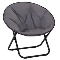 GARTENKLAPPSESSEL DE-17757 mit 600D Oxford-Kissen Grau - Grau, Metall (80/75/80cm) - ComfortXL
