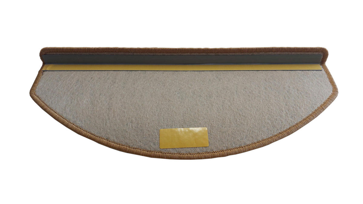 STUFENMATTE Set. 15 Stück "Florenz" Sisal Optik Flachgewebe Senf 24 x 65 cm - Currygelb/Gelb, Textil (24/65/4cm) - oKu-Tex