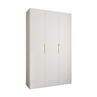 DREHTÜRENSCHRANK 245,5/150/40 3-türig - Goldfarben/Weiß, Holz/Metall (150/245.5/40cm) - Abiks Möbel