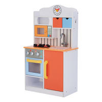 KINDERKÜCHE aus Holz, Koralle, 90cm - Multicolor, Holz (54.6/29.5/90.2cm) - Teamson Kids