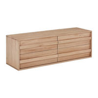 WASCHBECKENUNTERSCHRANK - 150cm x 46cm - Massivholz - naturfarben hell - SARLO - Naturfarben, Holz (150/50/46cm) - Vente-Unique