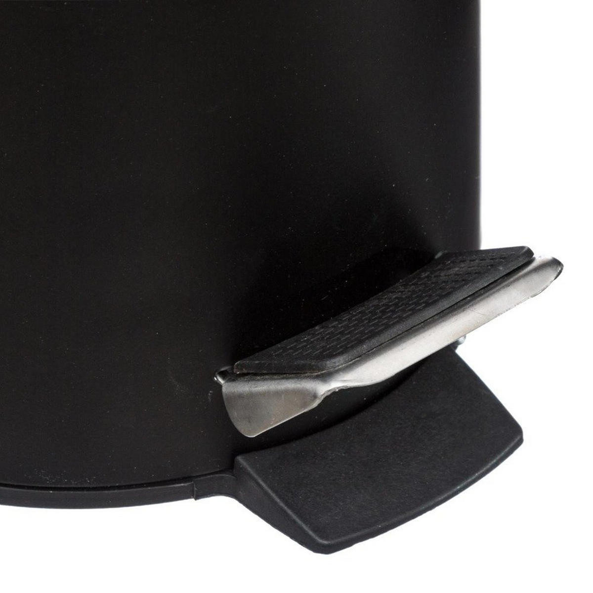 MÜLLEIMER mit Bambusdeckel Instant D'O 3 l 17/17/25,5 cm - Schwarz, Metall (17/25.5/17cm) - 5five Simply Smart