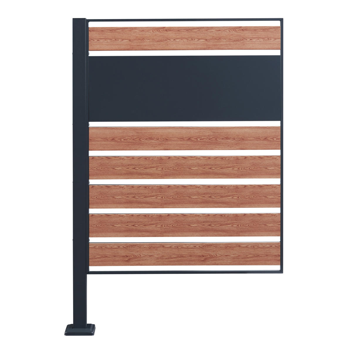 MÜLLTONNENBOX-ELEMENT Uusikaupunki - Anthrazit/Braun, Metall (83/120/11cm) - [en.casa]