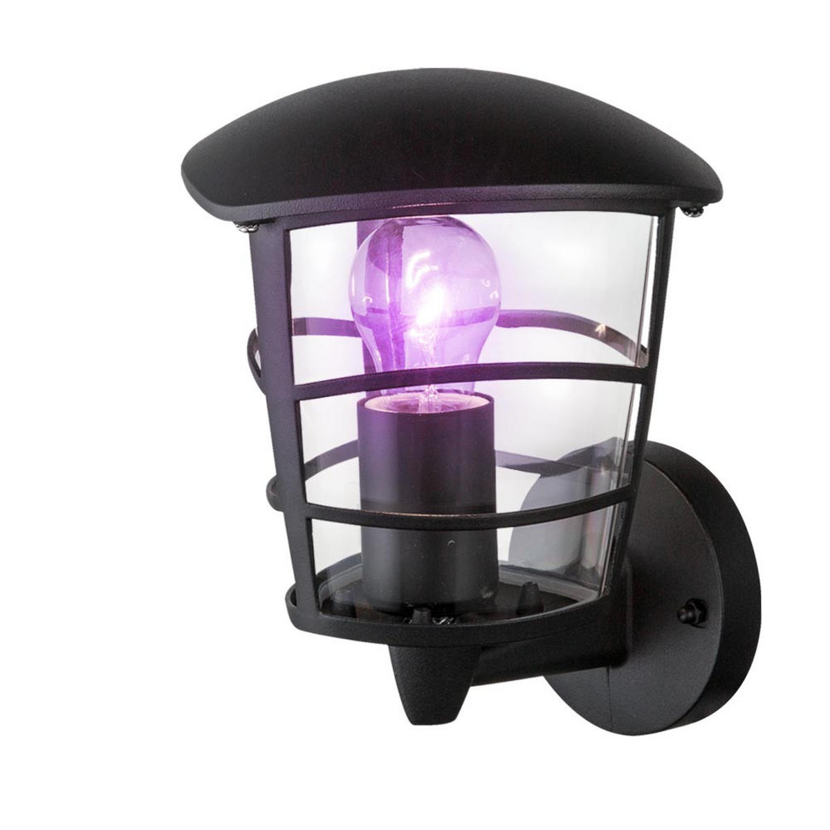 LED WANDLAMPE Aluminium Schwarz - Schwarz, Metall (19.5/16.5/22.5cm) - Globo Lighting