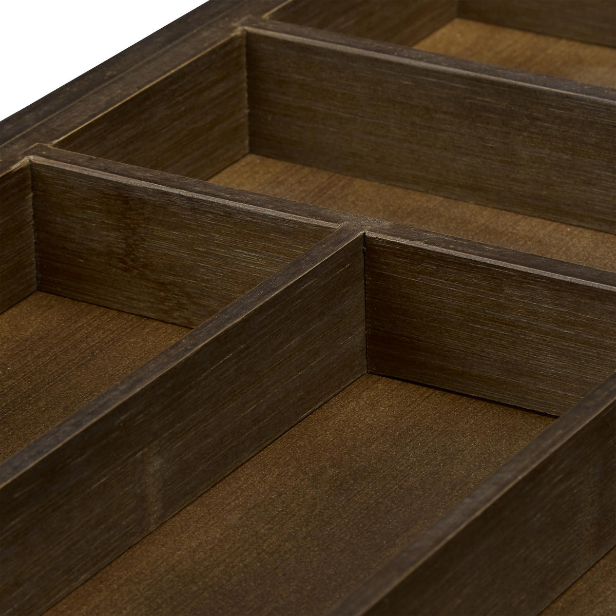 BESTECKEINSATZ - Dunkelbraun, Holz/Holzwerkstoff (48/5/46cm) - Relaxdays