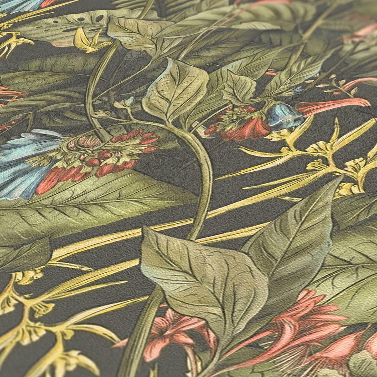 VLIESTAPETE Bunt 53/1005 cm - Schwarz, Textil (53/1cm) - KUNSTLOFT