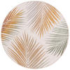 DESIGNER TEPPICH FARO TROPICAL BLÄTTER RUND - Naturfarben, Textil (160/160cm) - Pergamon