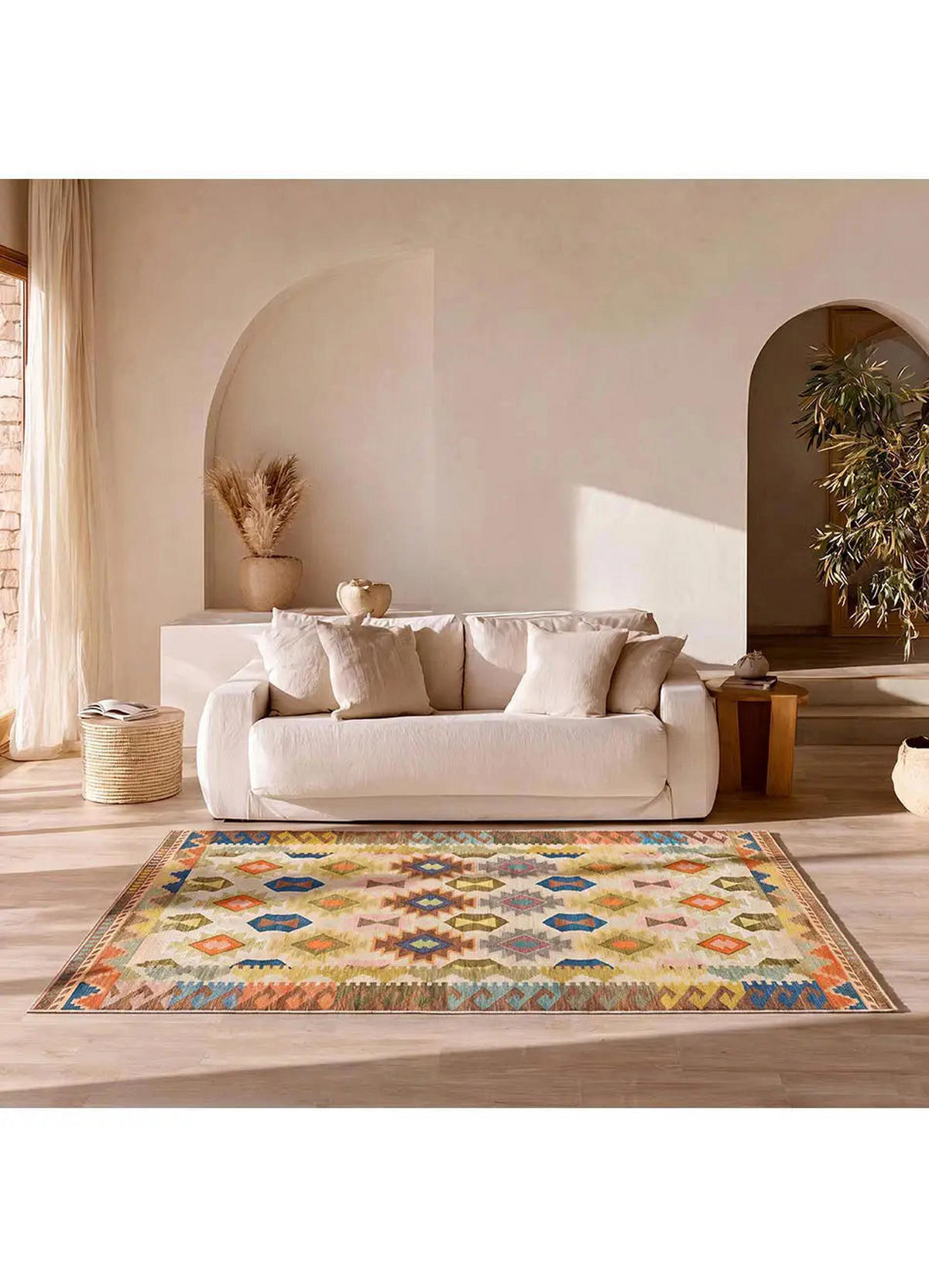 FLACHGEWEBETEPPICH Mehrfarbig Serak 80/150 cm - Multicolor, Kunststoff/Textil (80/150cm) - Atticgo
