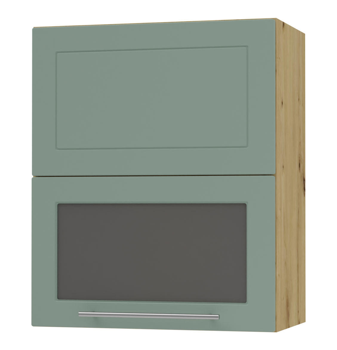 KÜCHENHÄNGESCHRANK Kvantum W8BS/60 Mint Matt / Eiche Artisan Matt 60 / 32,5 / 72cm - Eiche Artisan/Mintgrün, Holz/Holzwerkstoff (60/72/32.5cm) - Feldmann-Wohnen