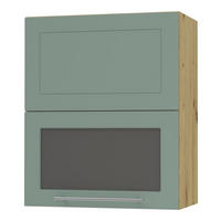KÜCHENHÄNGESCHRANK Kvantum W8BS/60 Mint Matt / Eiche Artisan Matt 60 / 32,5 / 72cm - Eiche Artisan/Mintgrün, Holz/Holzwerkstoff (60/72/32.5cm) - Feldmann-Wohnen