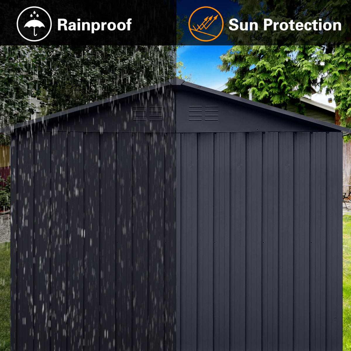 GERÄTEHAUS XXXL - Anthrazit, Metall (392/201/308cm) - Albatros