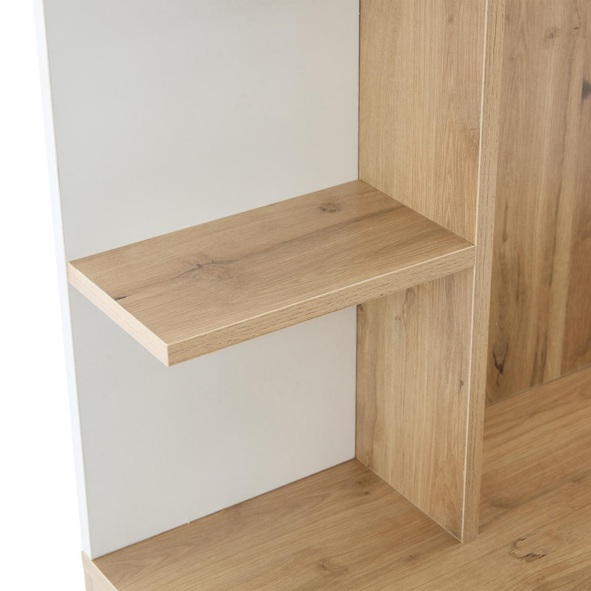 GARDEROBE Holz Schuhaufbewahrung Haken Weiß - Naturfarben, Holzwerkstoff (75/180/33cm) - FLIEKS