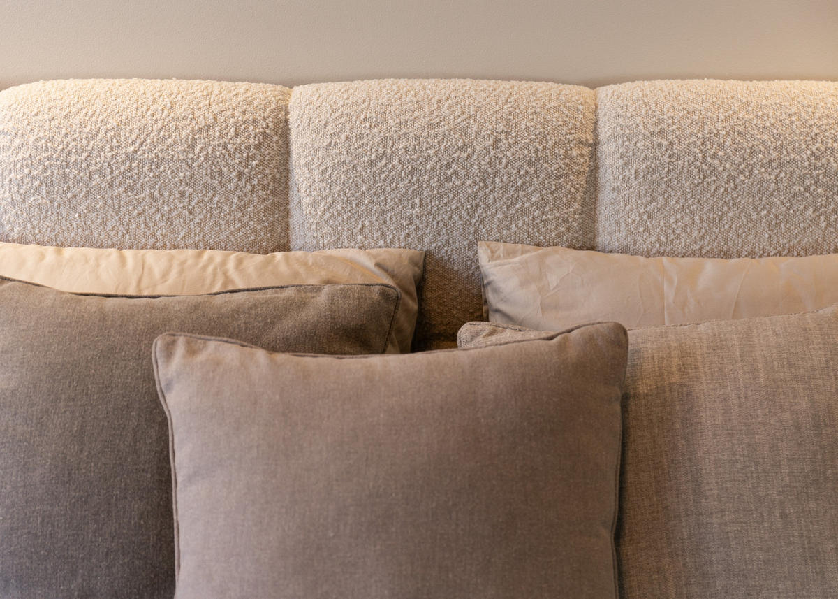 POLSTERBETT Cloudy Hellbeige Boucle 180 cm - Beige, Textil (180/200cm) - Selsey