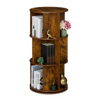 BÜCHERREGAL - Braun, Holzwerkstoff/Metall (50/104/50cm) - Relaxdays