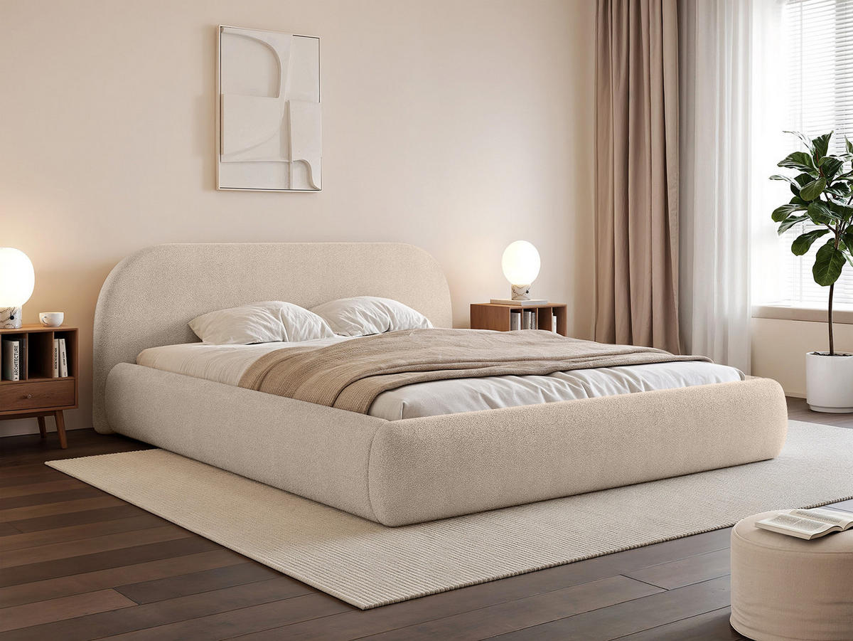 POLSTERBETT Lloret 160x200 cm, Beige - Beige, Textil (200/160cm) - Fedve